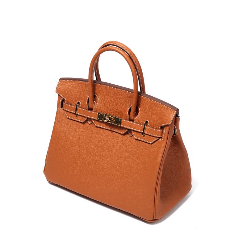 Women's Genuine Leather Handbag - Elegant Functional Everyday Carry For Work And Casual Use