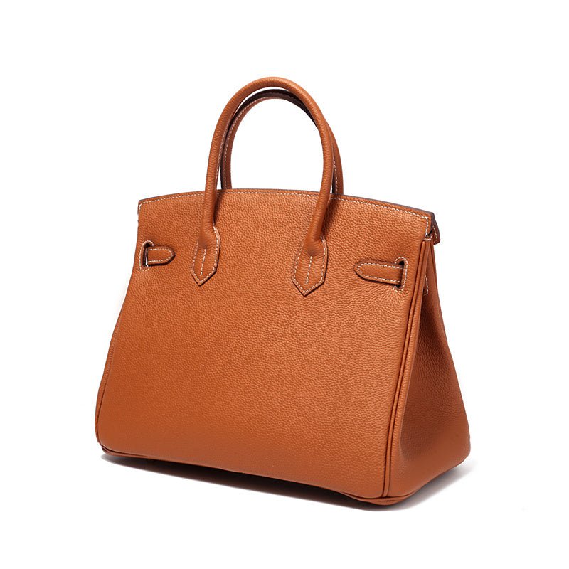 Women's Genuine Leather Handbag - Elegant Functional Everyday Carry For Work And Casual Use