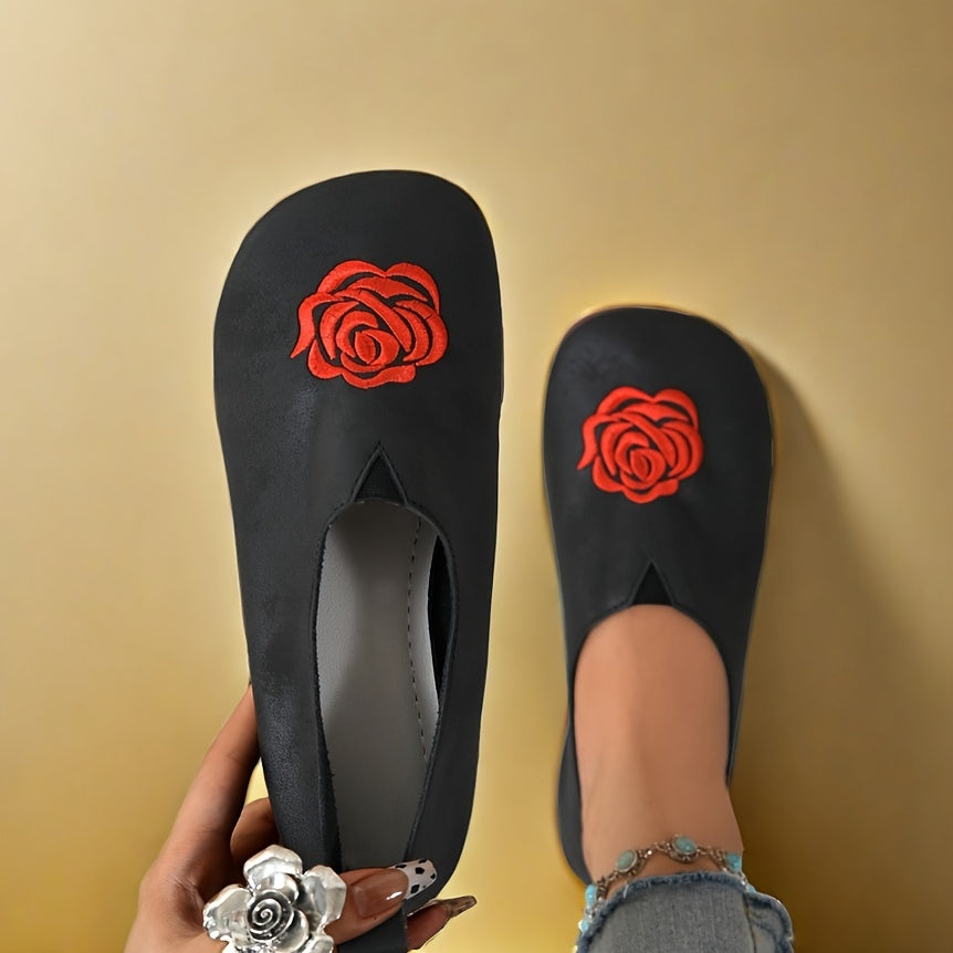 Kelly | Floral Embroidered Comfort Loafers