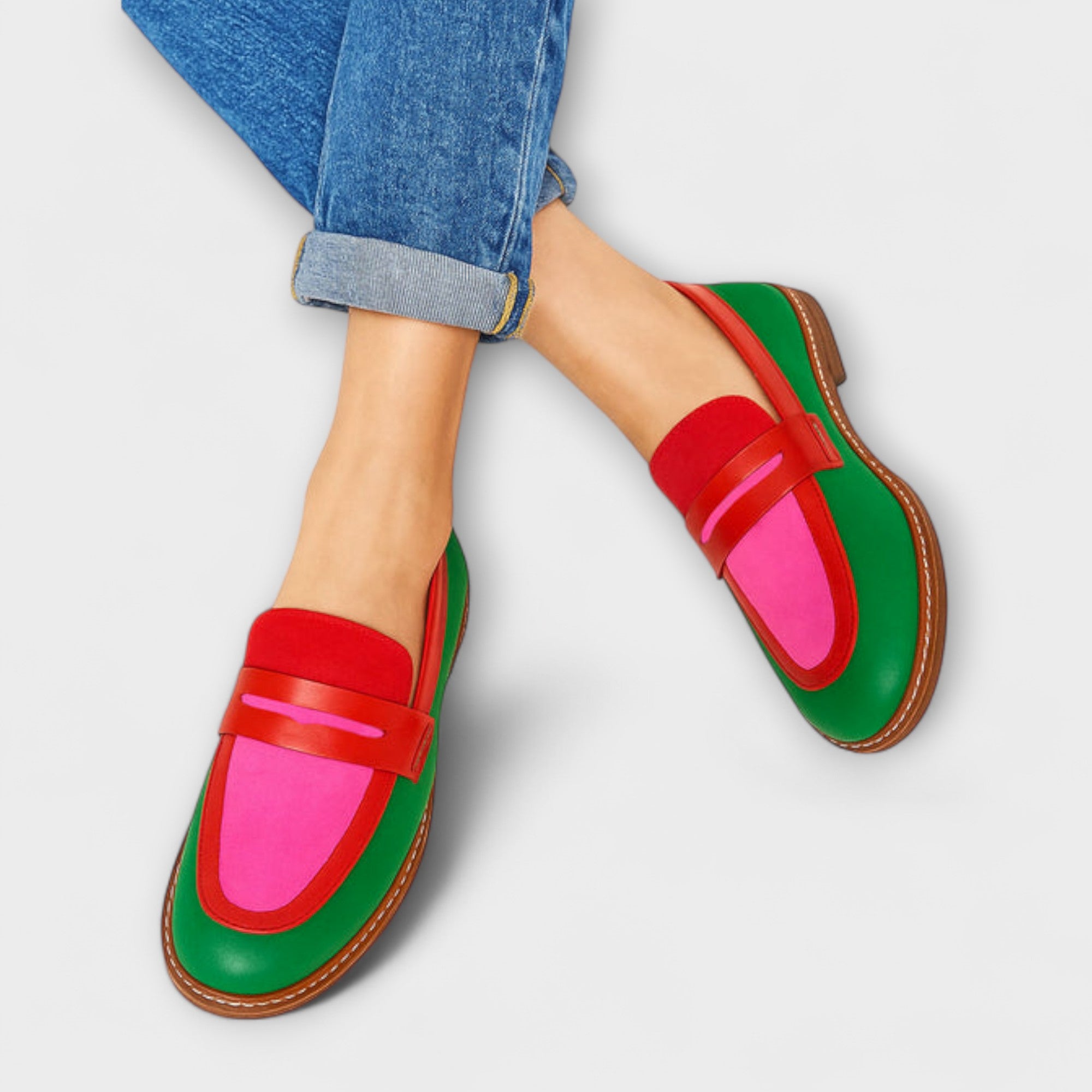 Esmeralda | Color Block Casual Style Loafers