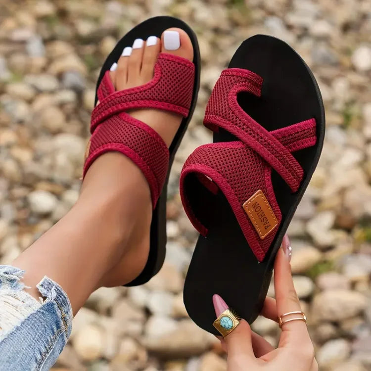 Liora | Women Comfortable Everyday Cross Strap Summer Sandals