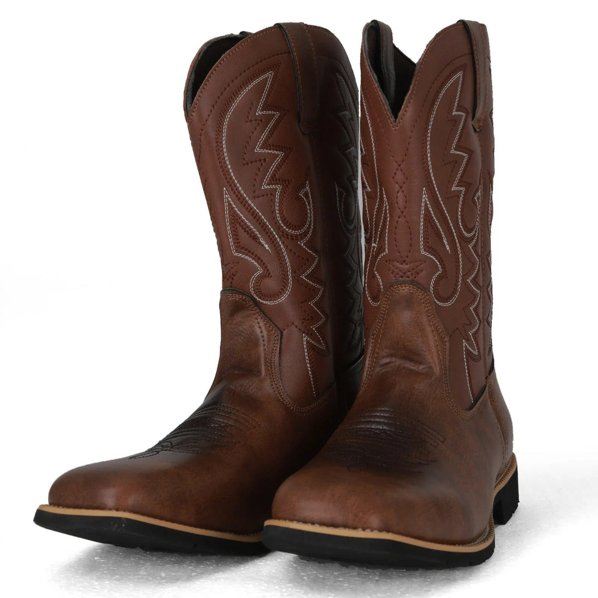 Women's Western Cowboy Boots With An Embroidered Design And A Mid-height Shaft – Casual Boots For Everyday Wear, Festivals, And Leisure