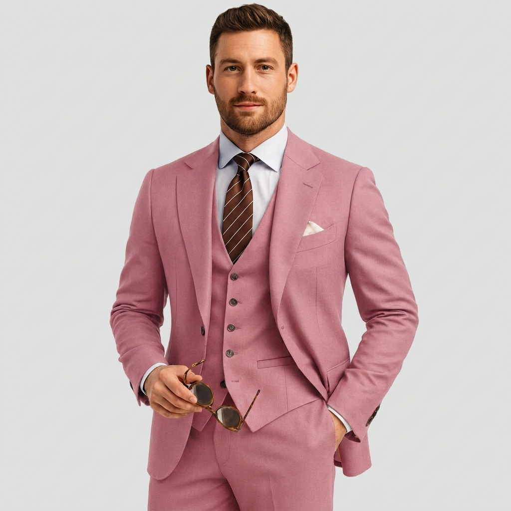 Men's 3-piece Suit With A Tailored Blazer, Vest, And Pants – An Elegant Suit Set For Weddings, Business, And Formal Occasions