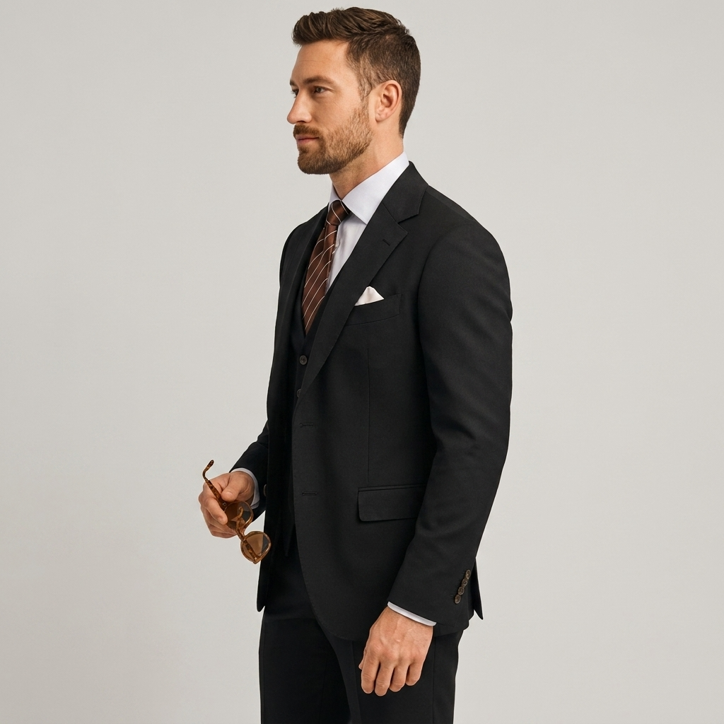 Men's 3-piece Suit With A Tailored Blazer, Vest, And Pants – An Elegant Suit Set For Weddings, Business, And Formal Occasions