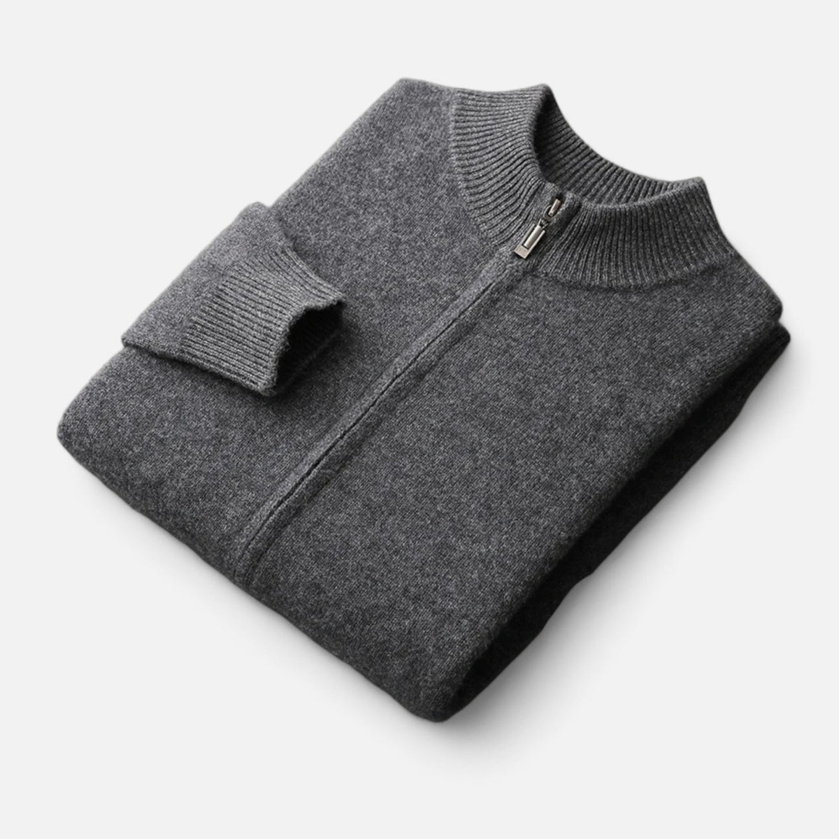 Men's Merino Wool Cardigan With A Zipper – An Elegant And Warm Knit For Fall, Winter, Everyday Wear, And Smart-casual Style
