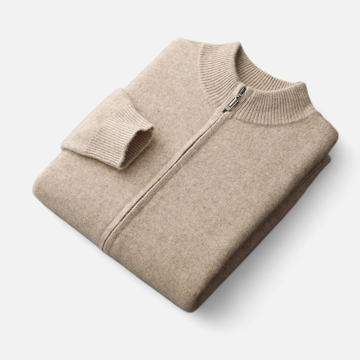 Men's Merino Wool Cardigan With A Zipper – An Elegant And Warm Knit For Fall, Winter, Everyday Wear, And Smart-casual Style