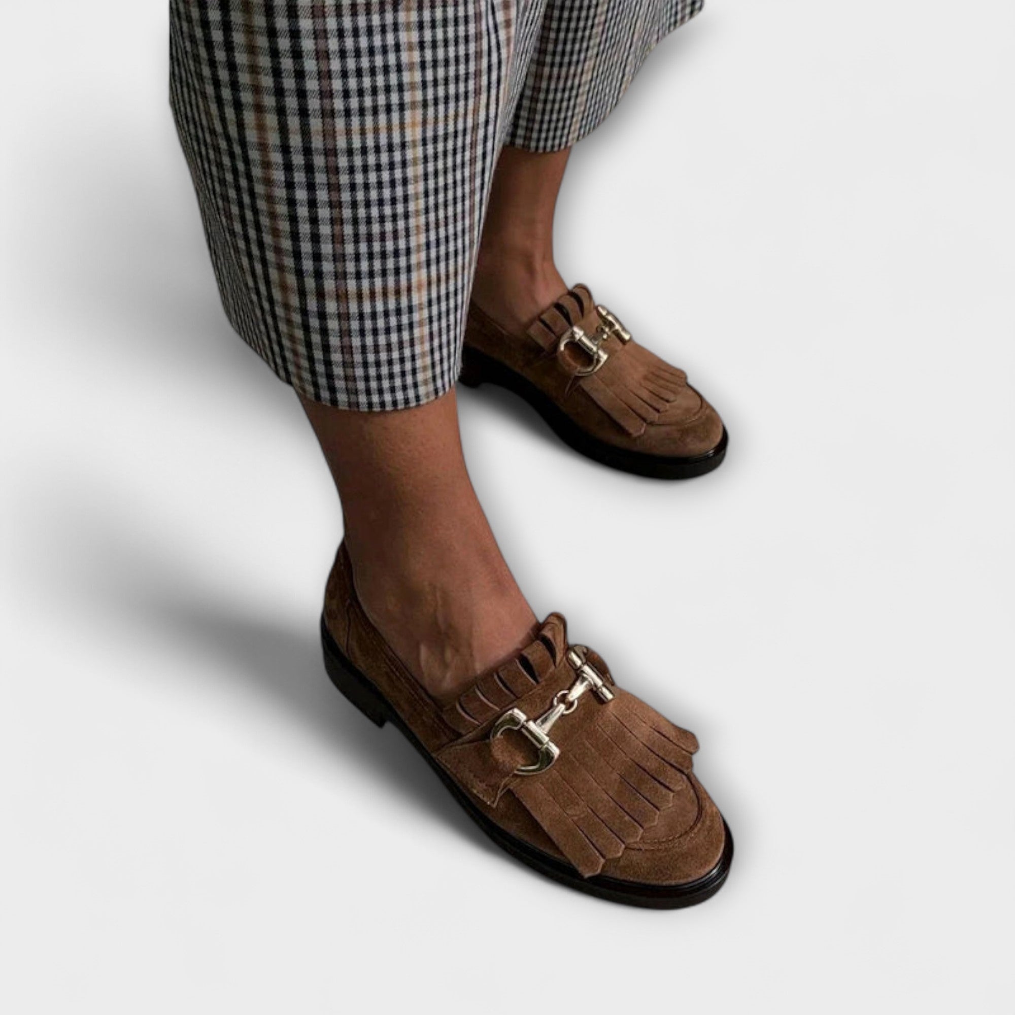 Cassandra | Brown Moccasin with Rounded Toe