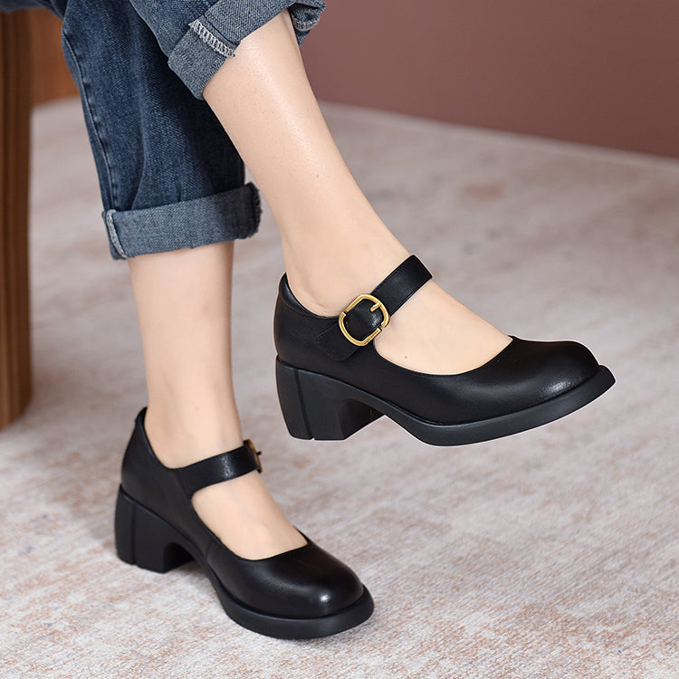 Lilly™| Agnes Leather Mary Janes