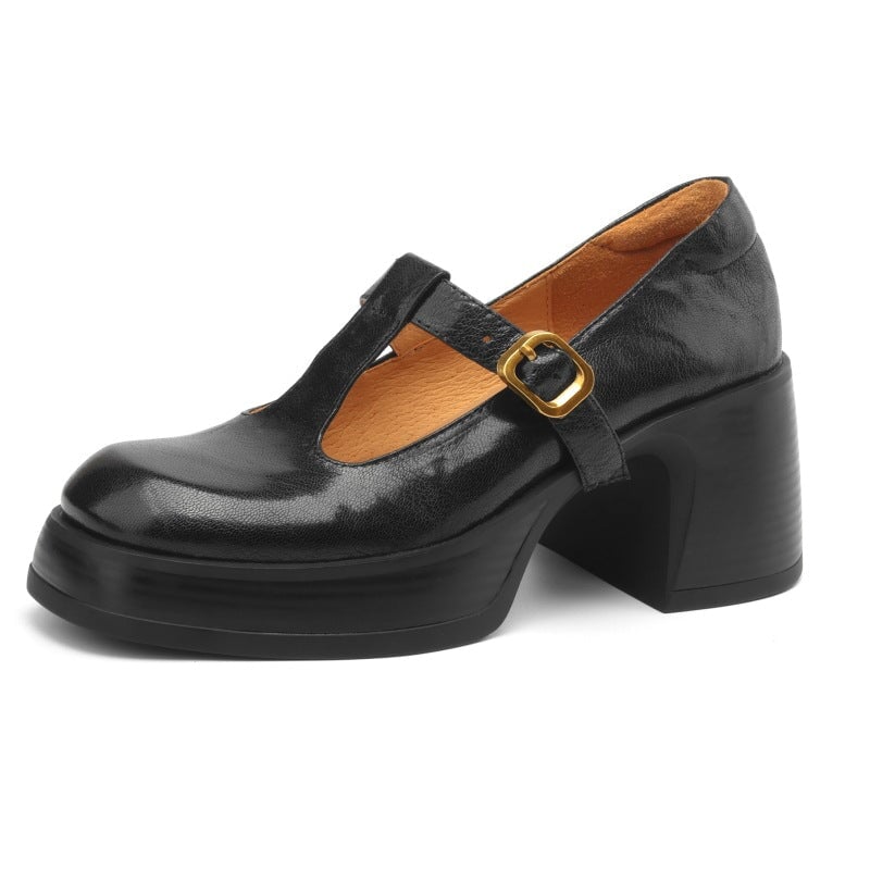 Lilly™| Edith Leather Mary Janes