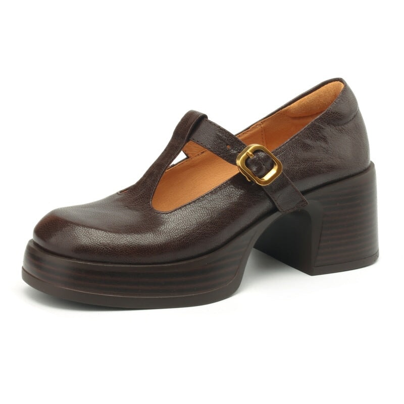 Lilly™| Edith Leather Mary Janes