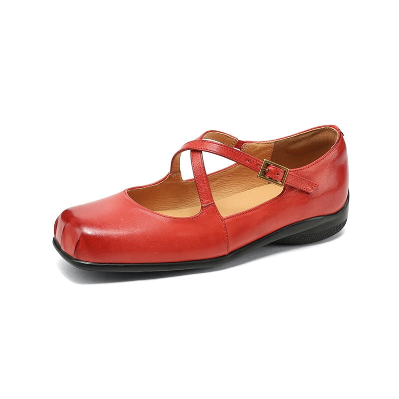 Lilly™| Edith Leather Mary Janes