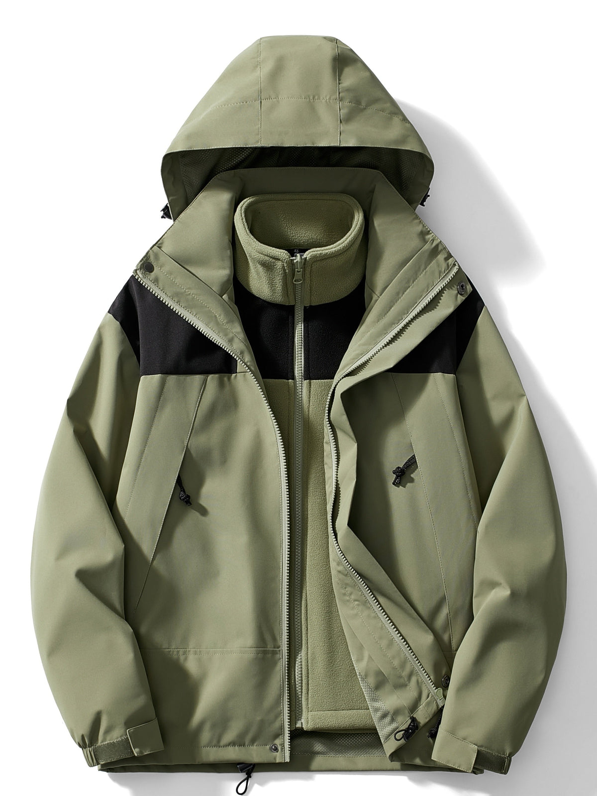 Men's 3-in-1 Outdoor Jacket With Hood And Removable Inner Jacket – Versatile Winter Outerwear For Cold Days, Everyday Wear, And Outdoor Activities