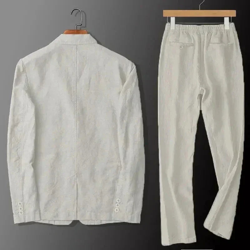 Men's Suit Set With Blazer And Pants – An Elegant Summer Outfit For Weddings, Parties, The Office, And Smart Casual Style