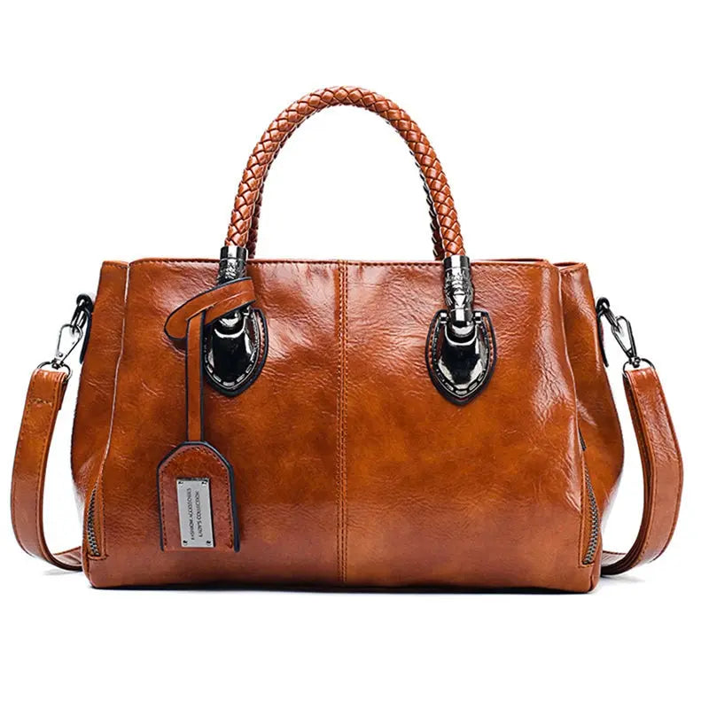 Women's Large Handbag Made Of Genuine Leather With A Spacious Design – Elegant Tote Bag For Work, Everyday Use, And Travel