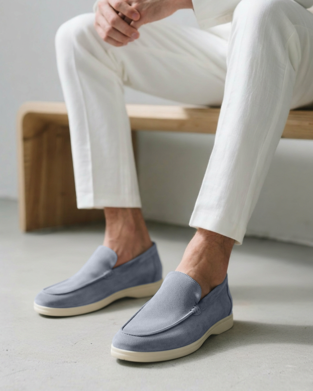 Men's Suede Loafers - Slip-on Casual Shoes For Comfortable Everyday Smart Casual Wear