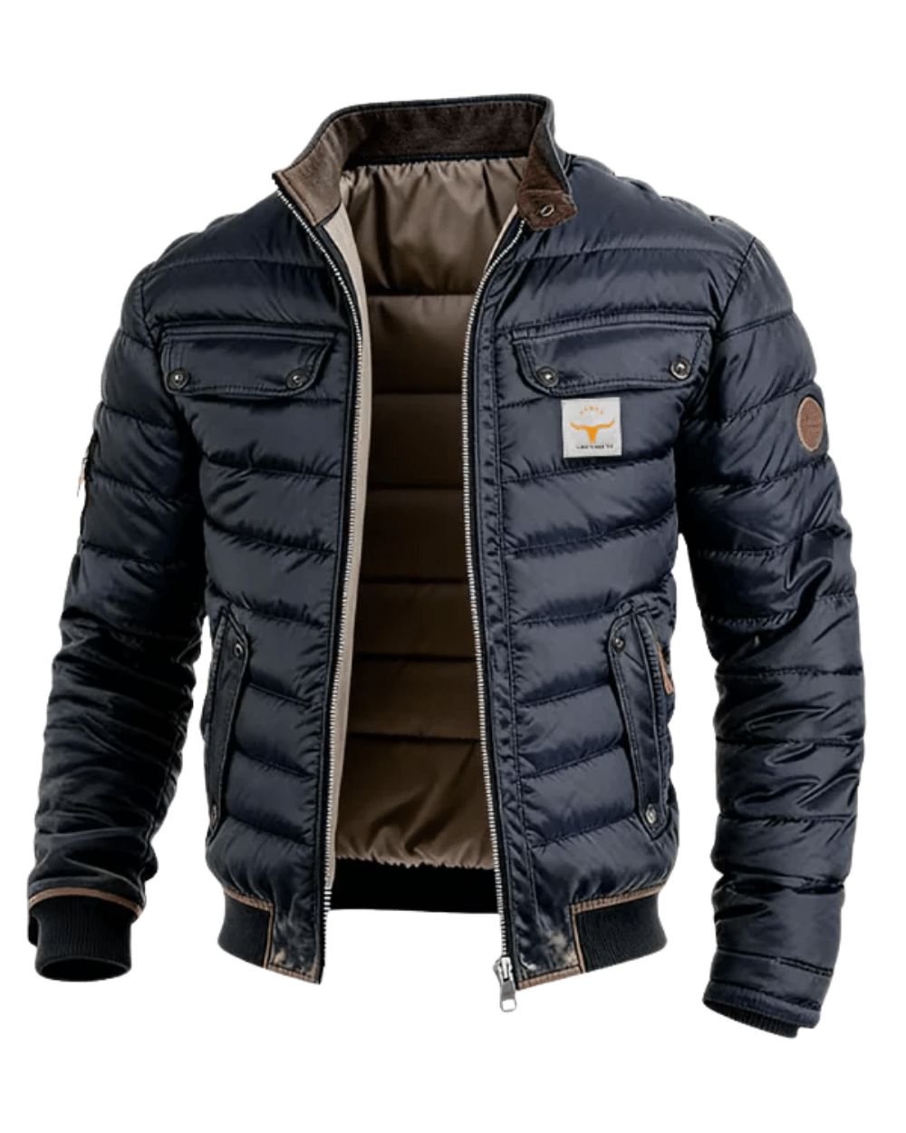 Men's Quilted City Jacket - Lightweight Warm Layer For Smart Casual Wear