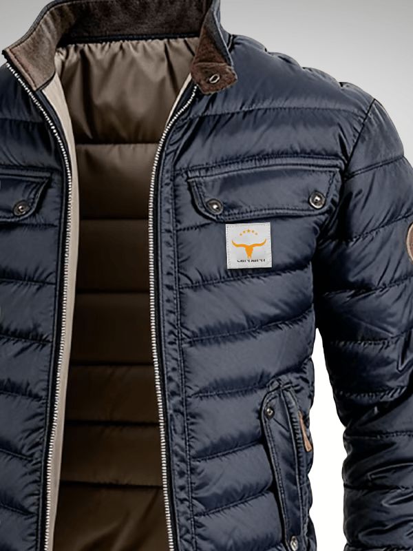 Men's Quilted City Jacket - Lightweight Warm Layer For Smart Casual Wear