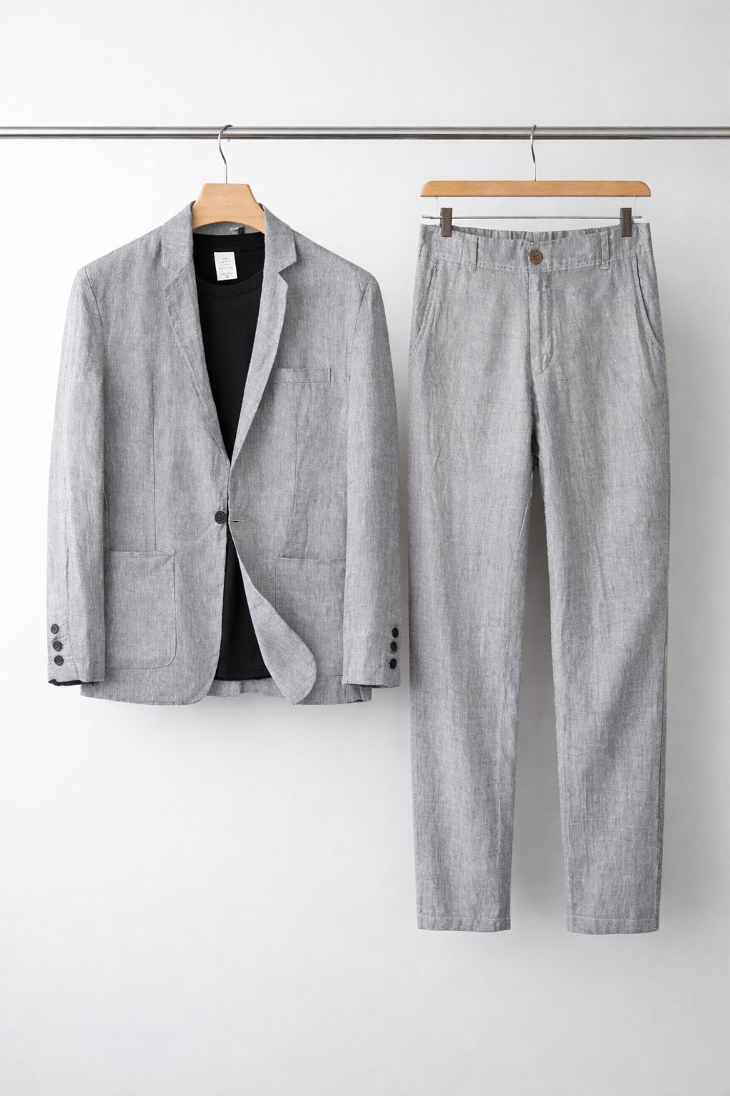 Men's Linen Suit Set - Breathable Relaxed Blazer And Trousers For Summer Weddings And Events
