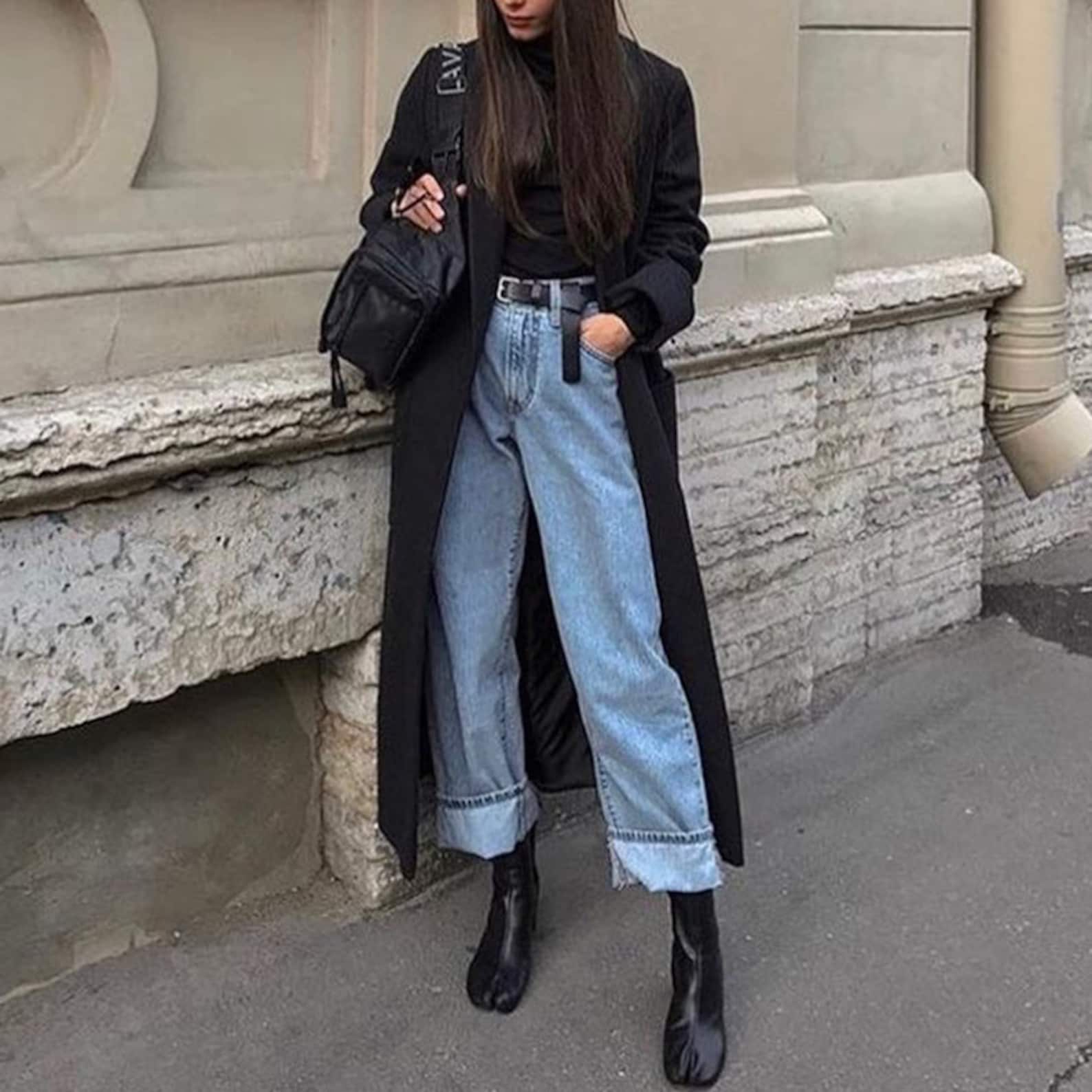 Teodosia - Black tabi-style boots with Fendi toe for women