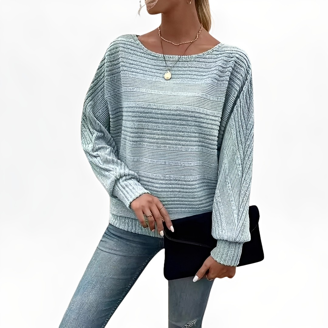 Leda – Comfortable Striped Jumper with a Loose Fit
