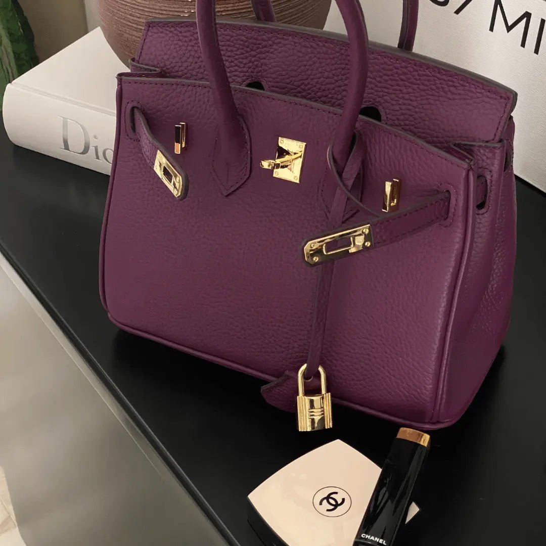 Women's Genuine Leather Handbag - Elegant Functional Everyday Carry For Work And Casual Use