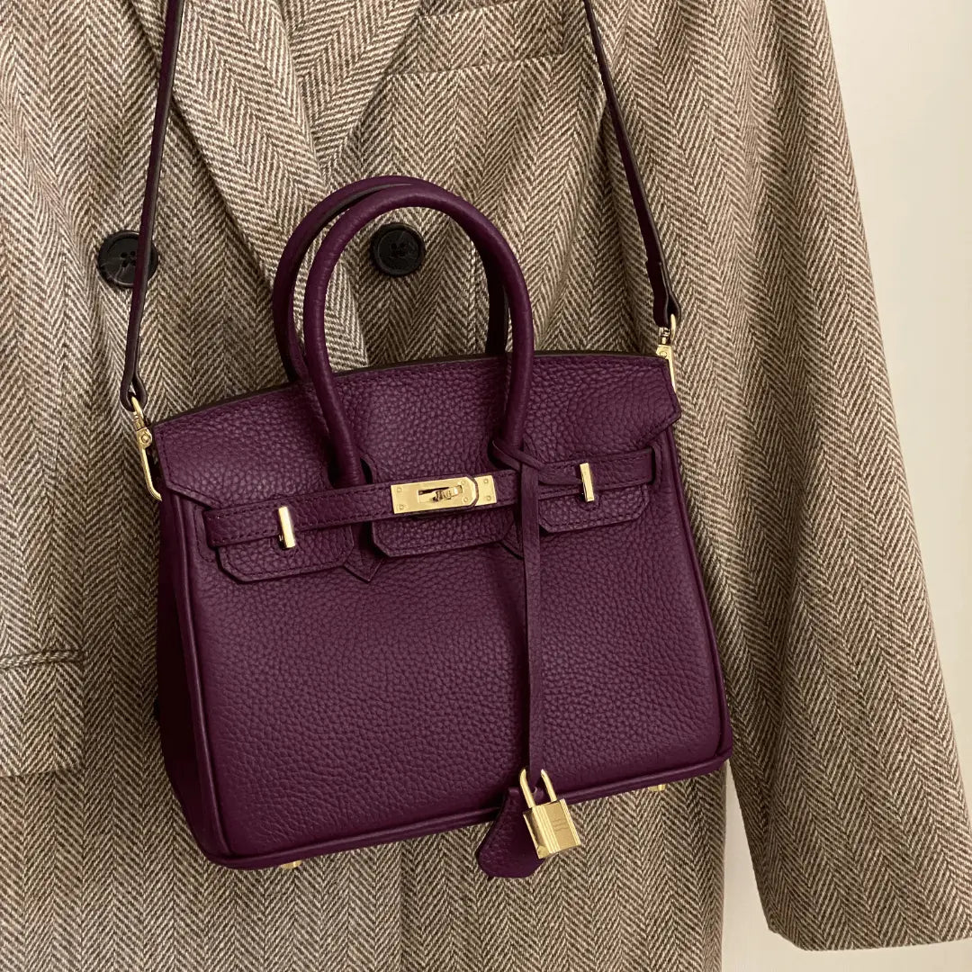 Women's Genuine Leather Handbag - Elegant Functional Everyday Carry For Work And Casual Use
