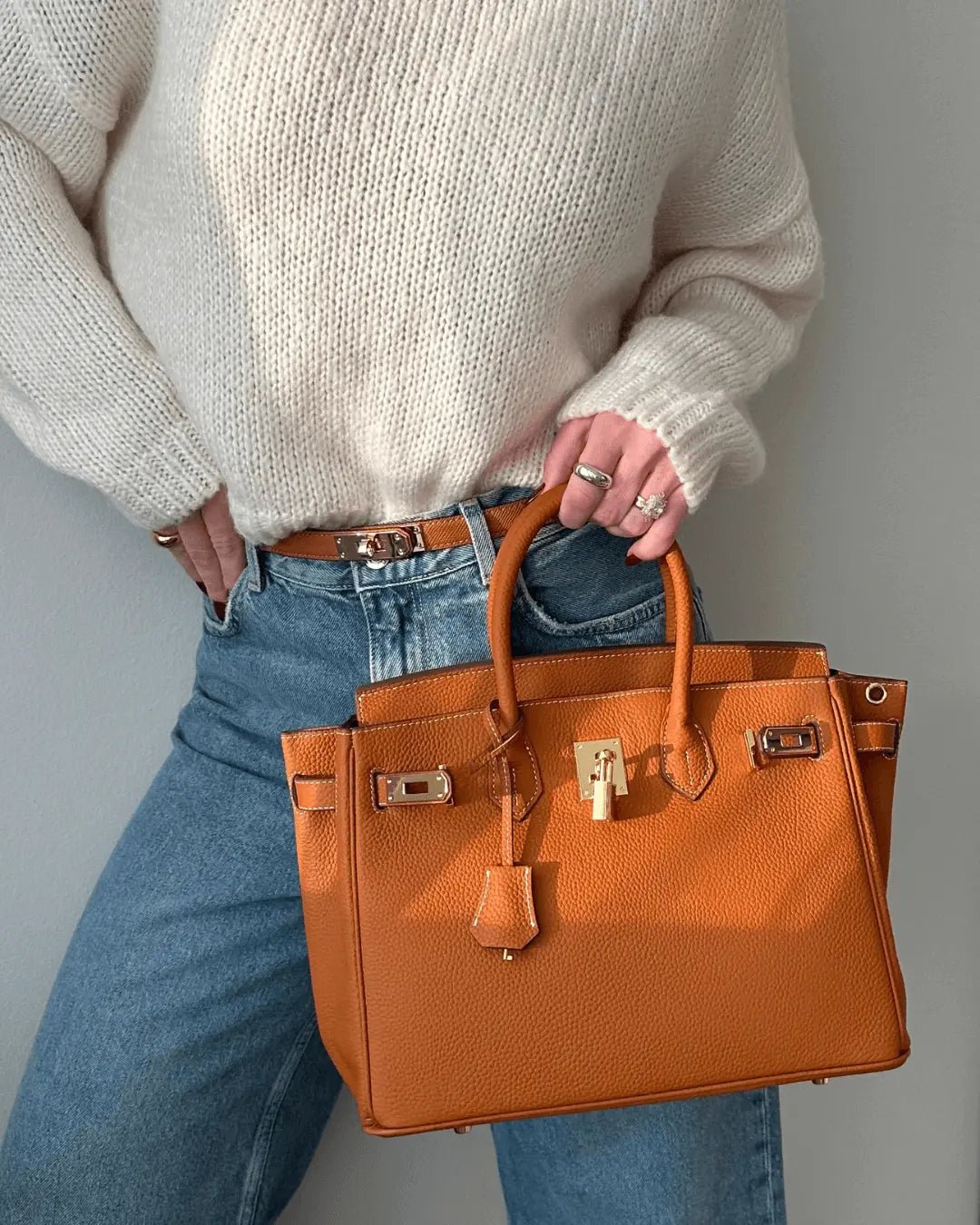 Women's Genuine Leather Handbag - Elegant Functional Everyday Carry For Work And Casual Use