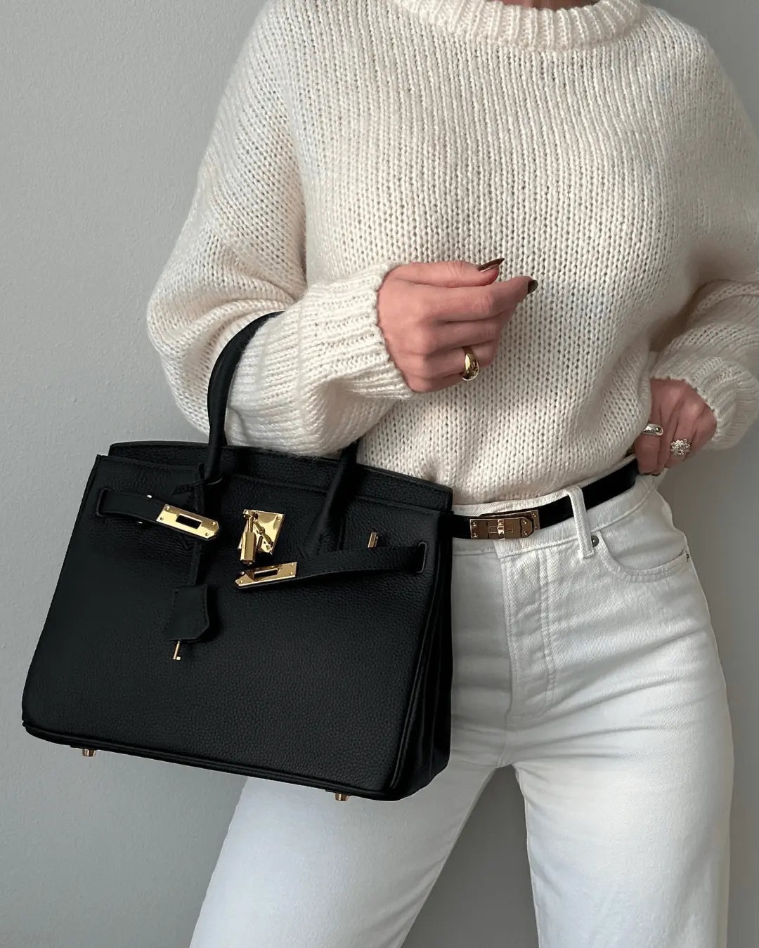 Women's Genuine Leather Handbag - Elegant Functional Everyday Carry For Work And Casual Use