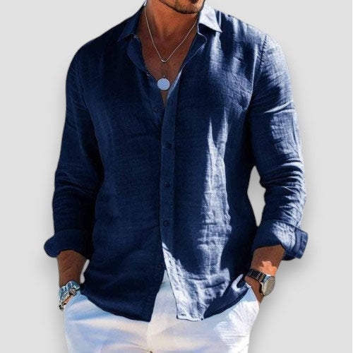Henrik – Airy Casual Shirt with Button Closure