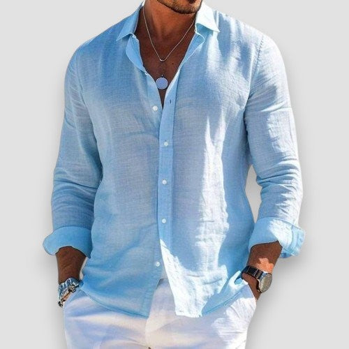 Henrik – Airy Casual Shirt with Button Closure