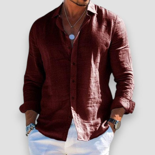 Henrik – Airy Casual Shirt with Button Closure