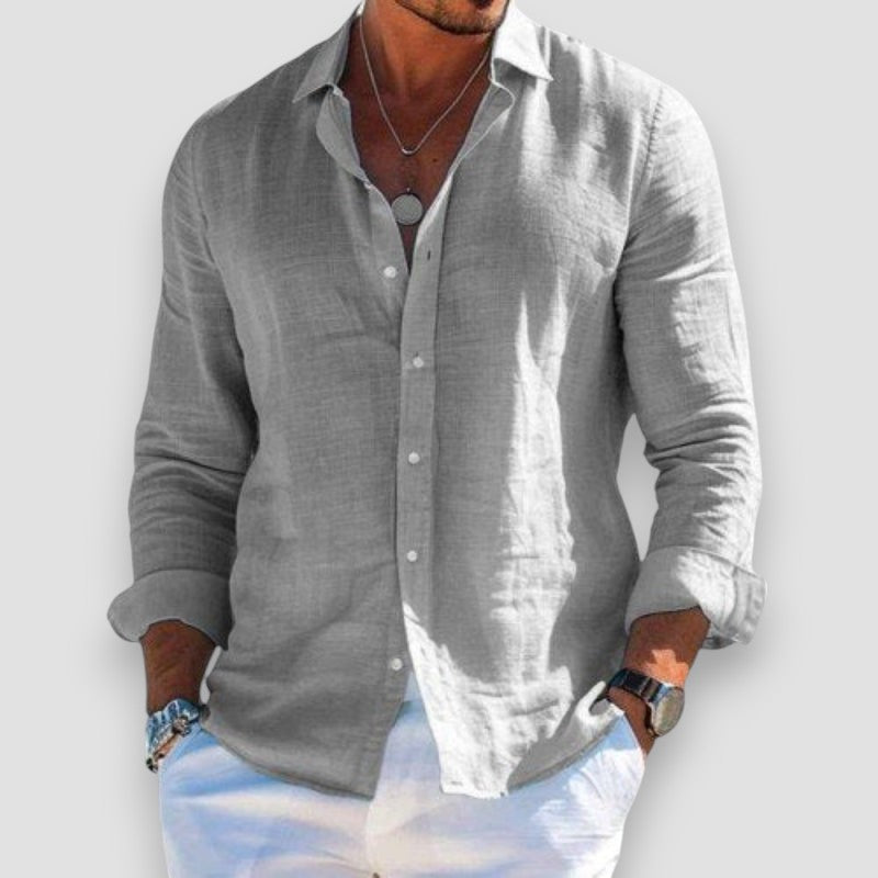 Henrik – Airy Casual Shirt with Button Closure