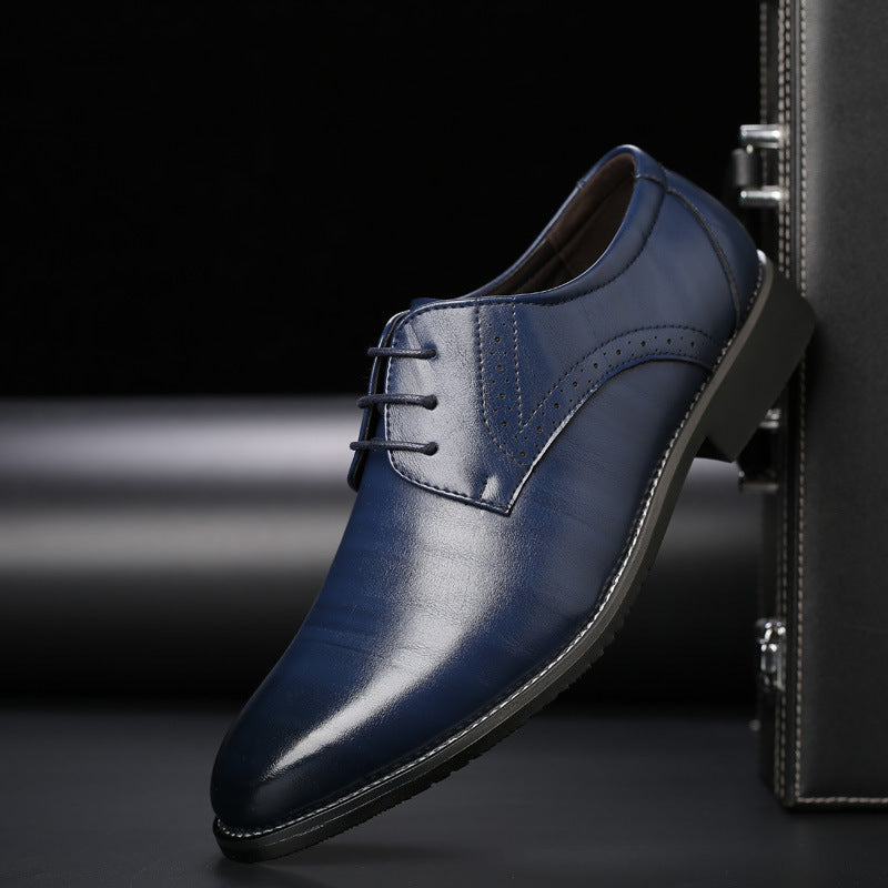 Men's Elegant Lace-up Brogues – Classic Formal Office Shoes For Business, Work, And Special Occasions