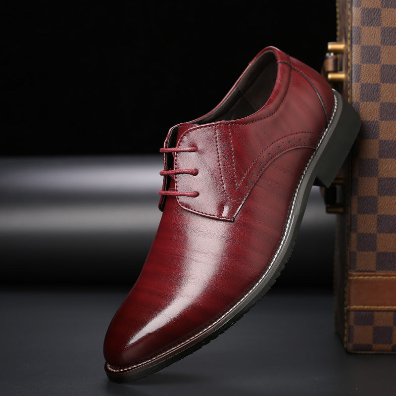 Men's Elegant Lace-up Brogues – Classic Formal Office Shoes For Business, Work, And Special Occasions