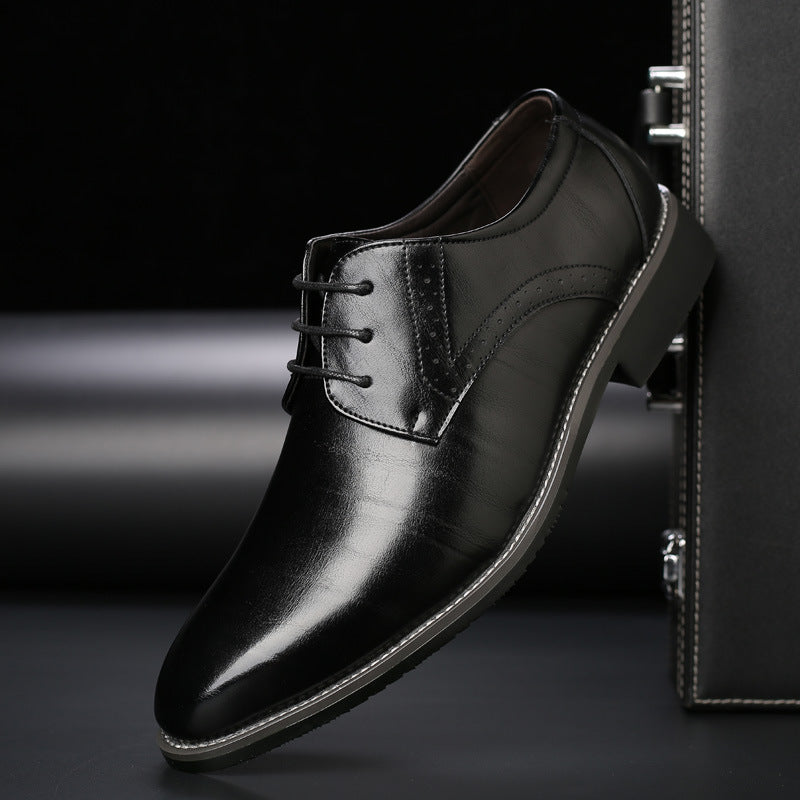 Men's Elegant Lace-up Brogues – Classic Formal Office Shoes For Business, Work, And Special Occasions