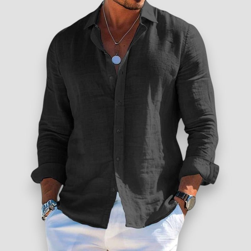 Henrik – Airy Casual Shirt with Button Closure