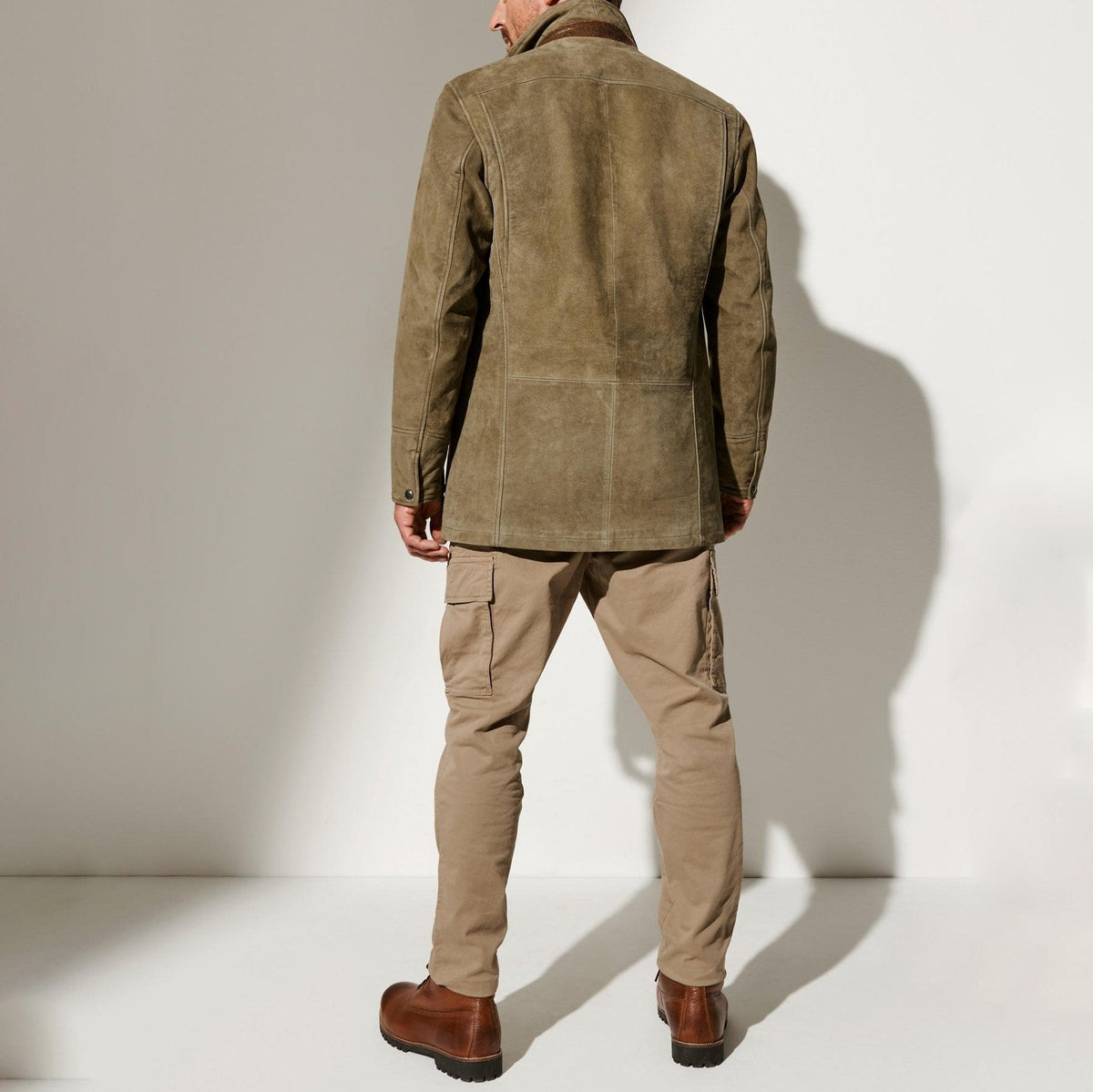 Men's Lined Suede Jacket - Tailored Vintage Layer For Autumn And Winter Wear