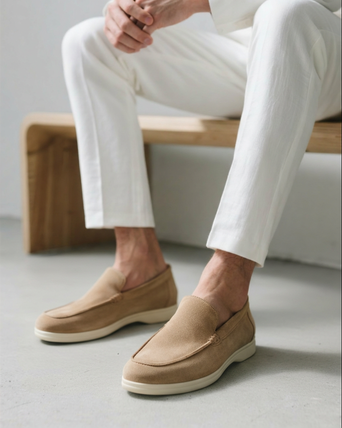 Men's Suede Loafers - Slip-on Casual Shoes For Comfortable Everyday Smart Casual Wear