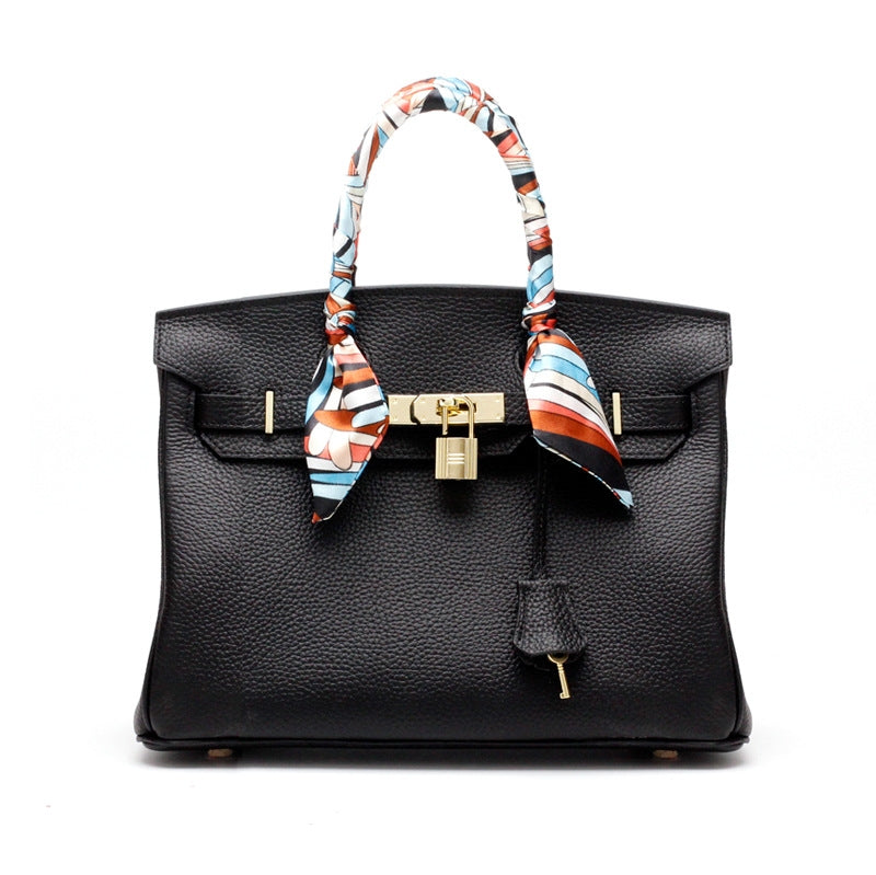 Women's Genuine Leather Handbag - Elegant Functional Everyday Carry For Work And Casual Use