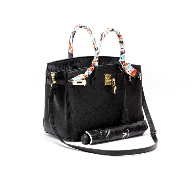 Women's Genuine Leather Handbag - Elegant Functional Everyday Carry For Work And Casual Use