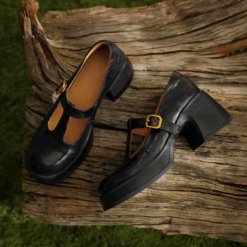 Lilly™| Edith Leather Mary Janes