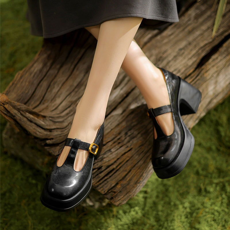 Lilly™| Edith Leather Mary Janes