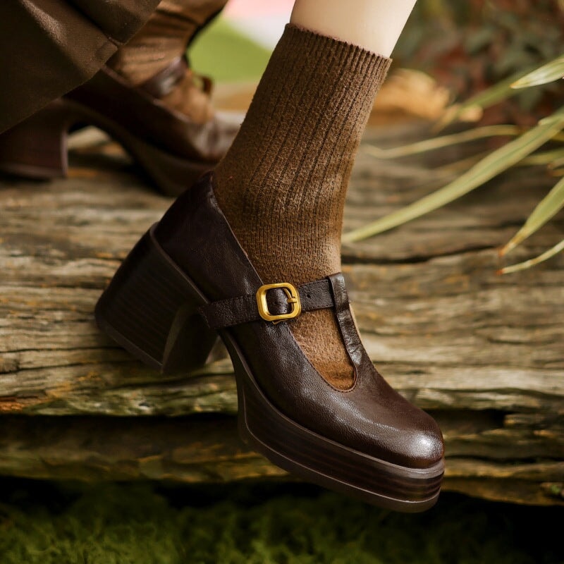 Lilly™| Edith Leather Mary Janes