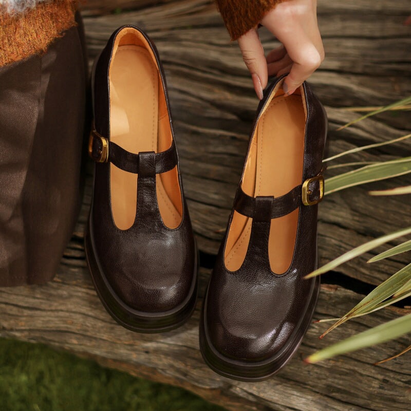Lilly™| Edith Leather Mary Janes