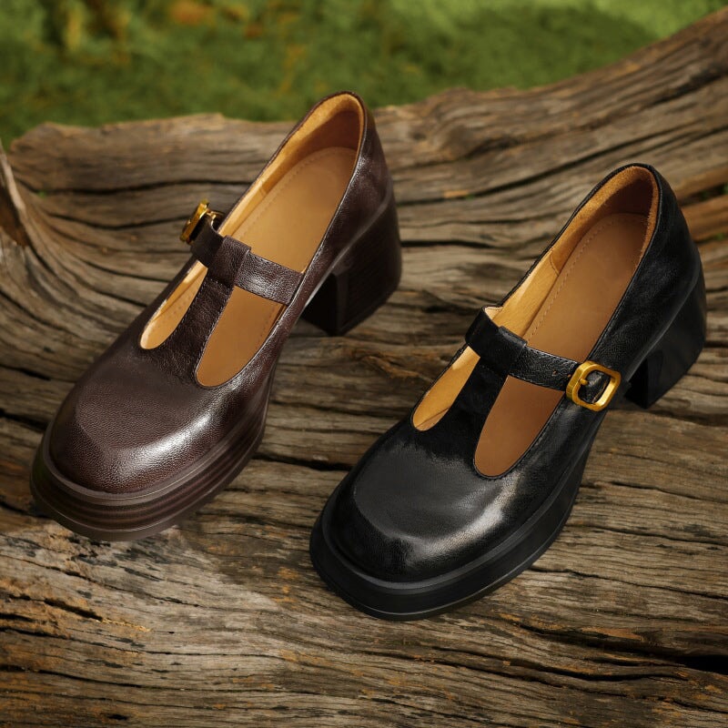 Lilly™| Edith Leather Mary Janes