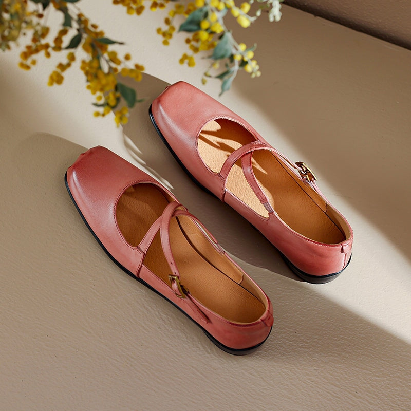Lilly™| Edith Leather Mary Janes