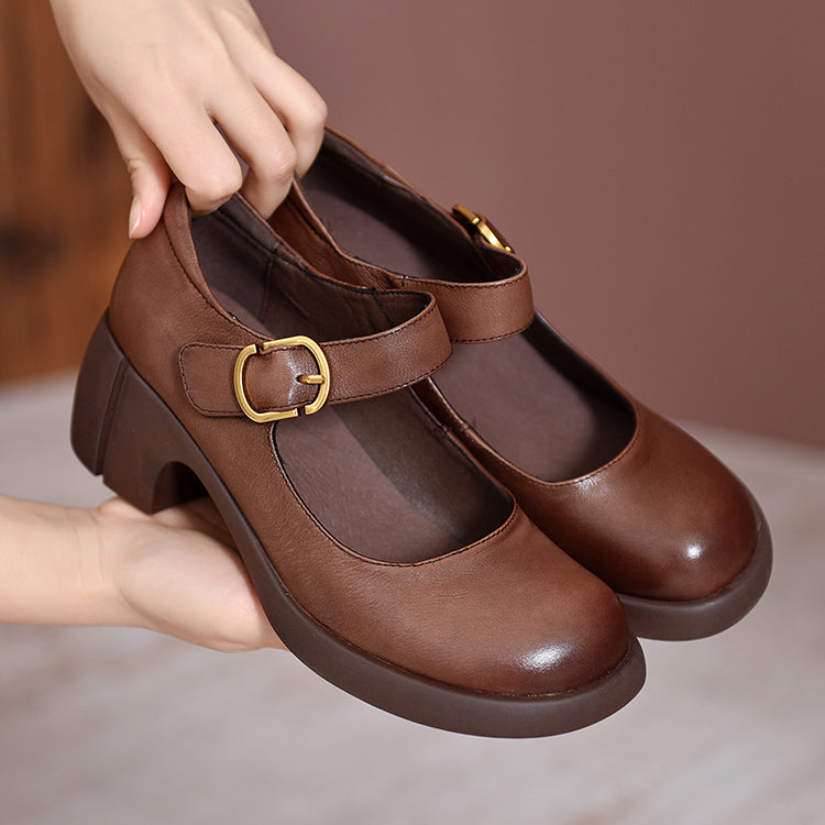 Lilly™| Agnes Leather Mary Janes