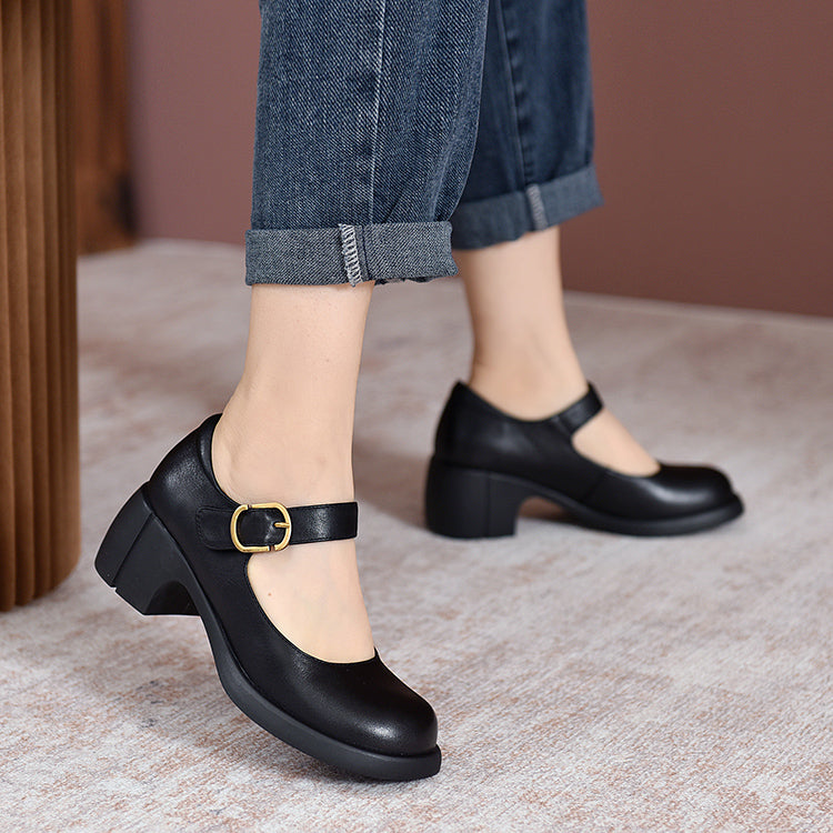 Lilly™| Agnes Leather Mary Janes