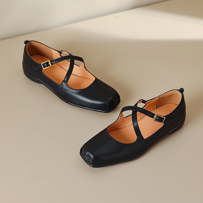 Lilly™| Edith Leather Mary Janes