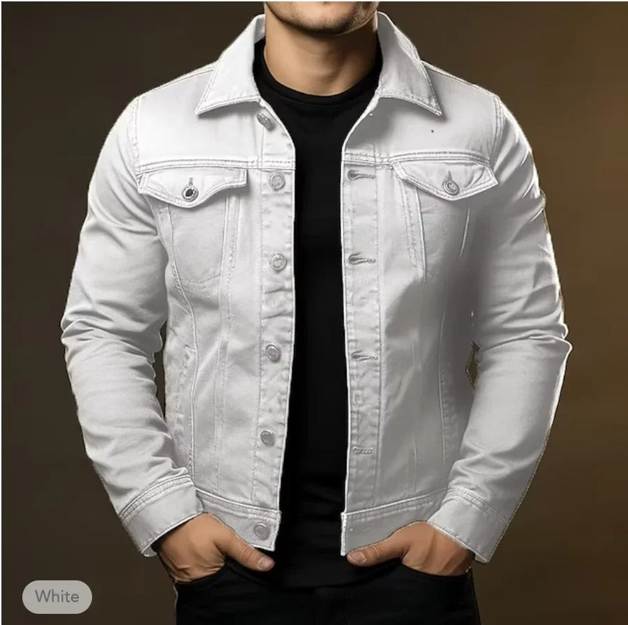 Men's Lightweight Denim Jacket - Casual Button-up Spring Jacket For Everyday Streetwear